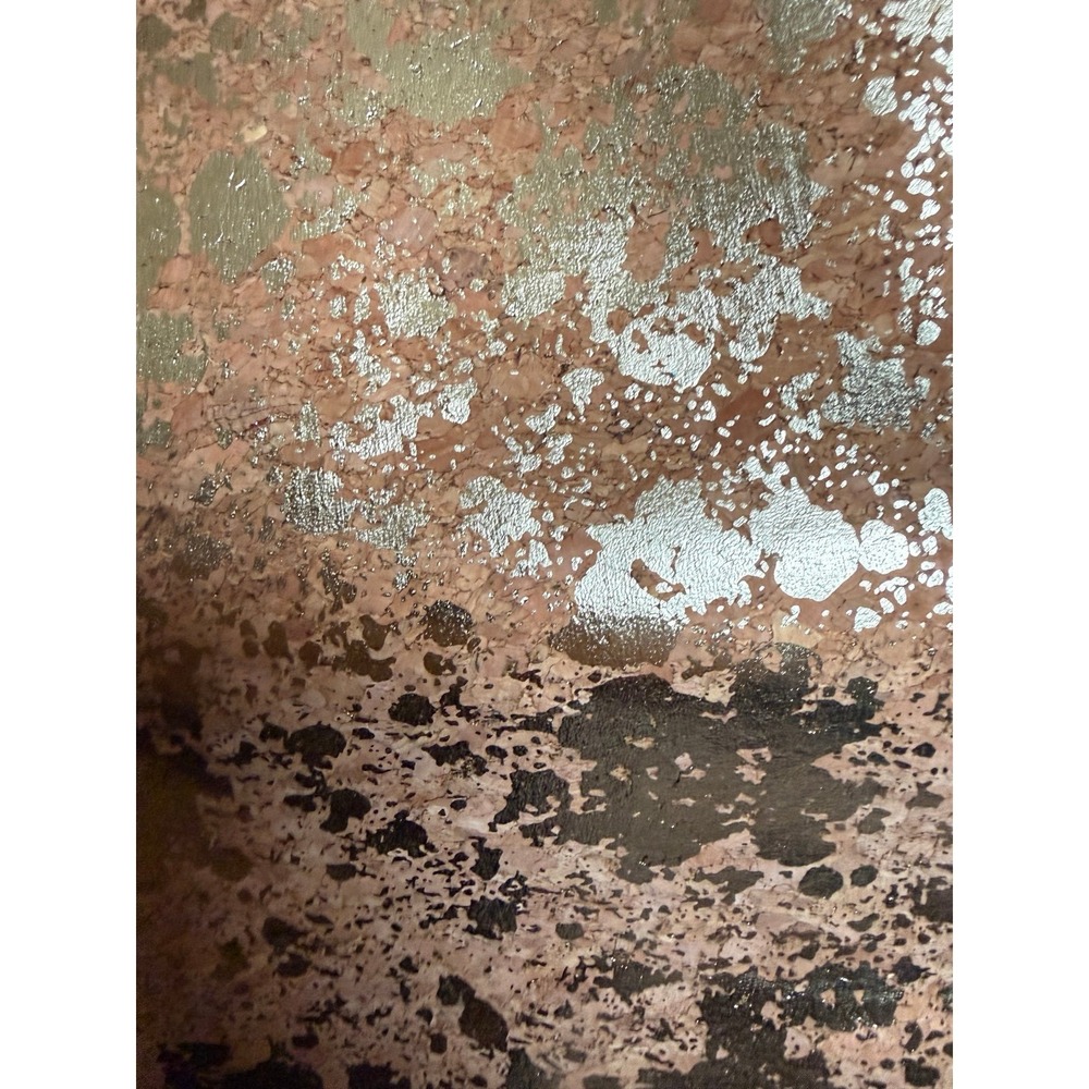 Faux Leather/Cork Fabric 5 Yards Metallic Gold Black  Burgundy Craft  DIY